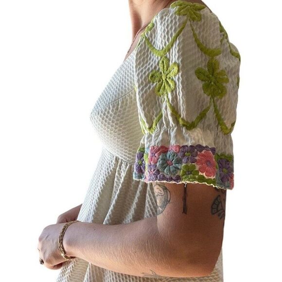 Vintage 60s Priscilla of Boston Floral Empire Waist Cottagecore Maxi Dress Sz M - Picture 2 of 9